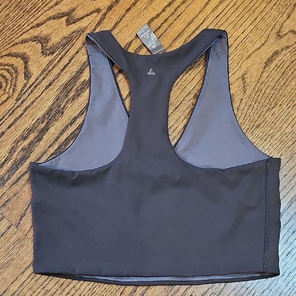 Prana Reversible Black And Charcoal Women's Yoga Top Bra - Picture 3 of 12